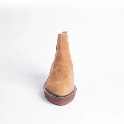 Cecelia New York-Gemma Slip On Low Wedge Boot Nutella