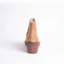 Cecelia New York-Gemma Slip On Low Wedge Boot Nutella